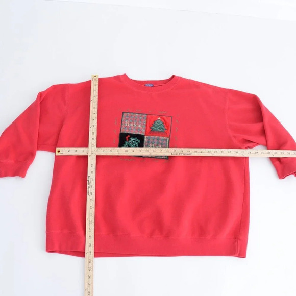Vintage Honors  Plus Size Red Christmas Holiday Magic Crewneck Size 26/28 - Picture 2 of 10
